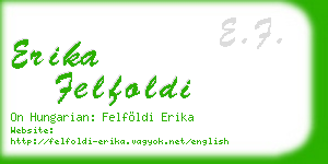 erika felfoldi business card